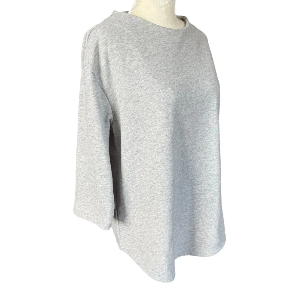 Vintage Lands' End Serious Sweats gray 3/4 sleeve sweatshirt women's XS 2-4 - Image 2