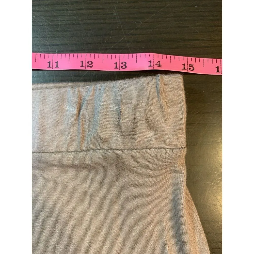 Lock & Love Neutral Long Maxi Skirt Size Large Pull On Elastic Waistband Minimal Tan - Image 7