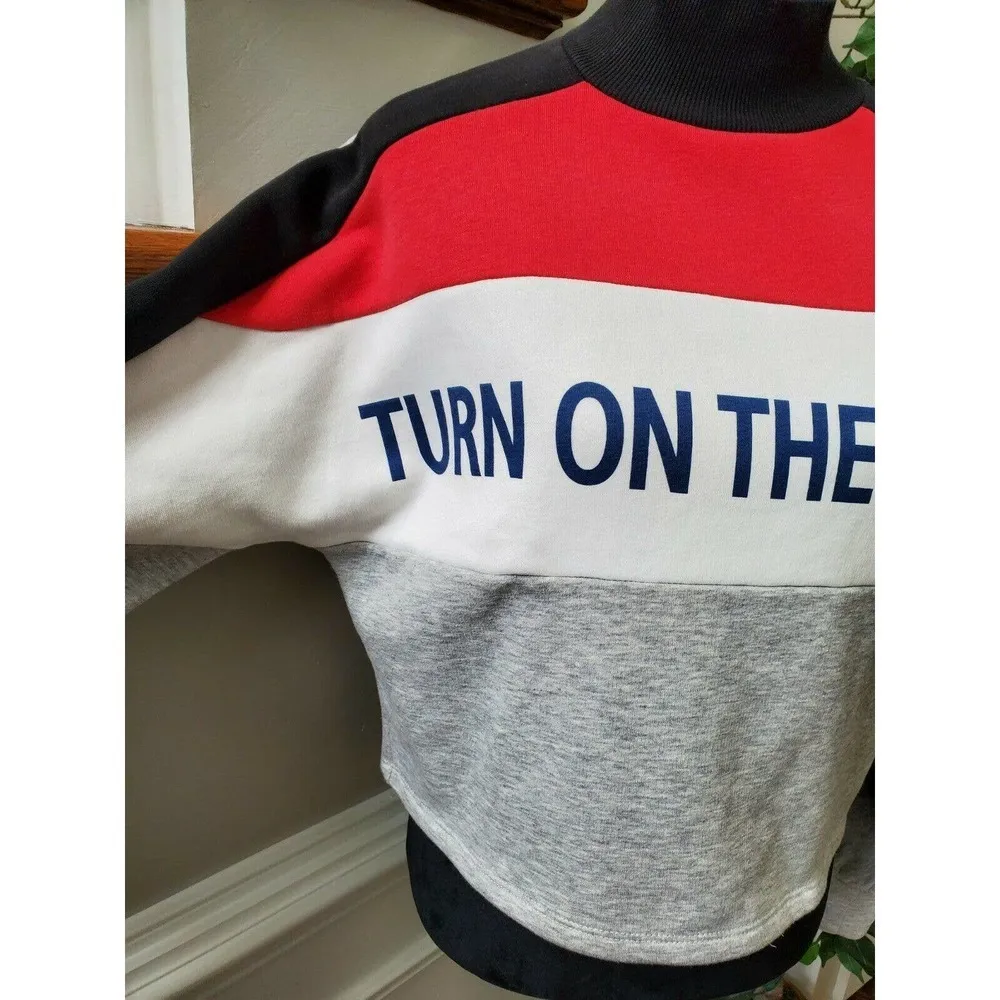 Zara Trafaluc Women's Multicolor Polyester Mock Neck Long Sleeve Top Size Small - Image 3