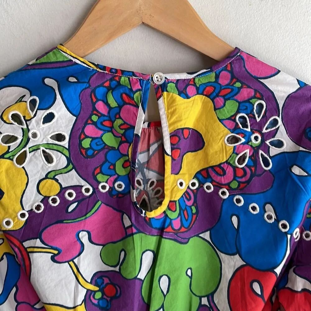 Rhode Adeline Top Woodstock Floral Rainbow Size XS - Image 9