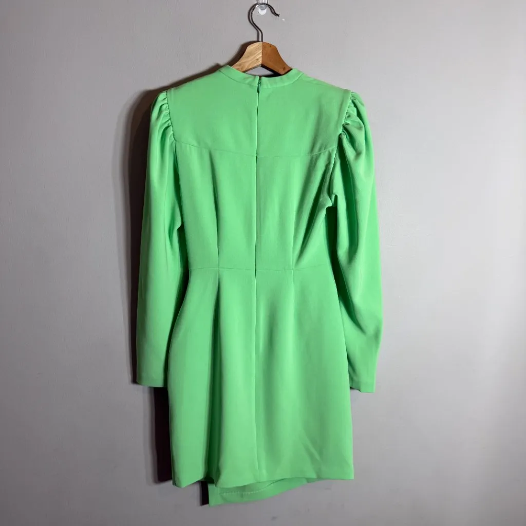 A.L.C. Cady Jane Long Sleeve Asymmetrical Mini Dress Womens 2 Green Cocktail NWT - Image 6