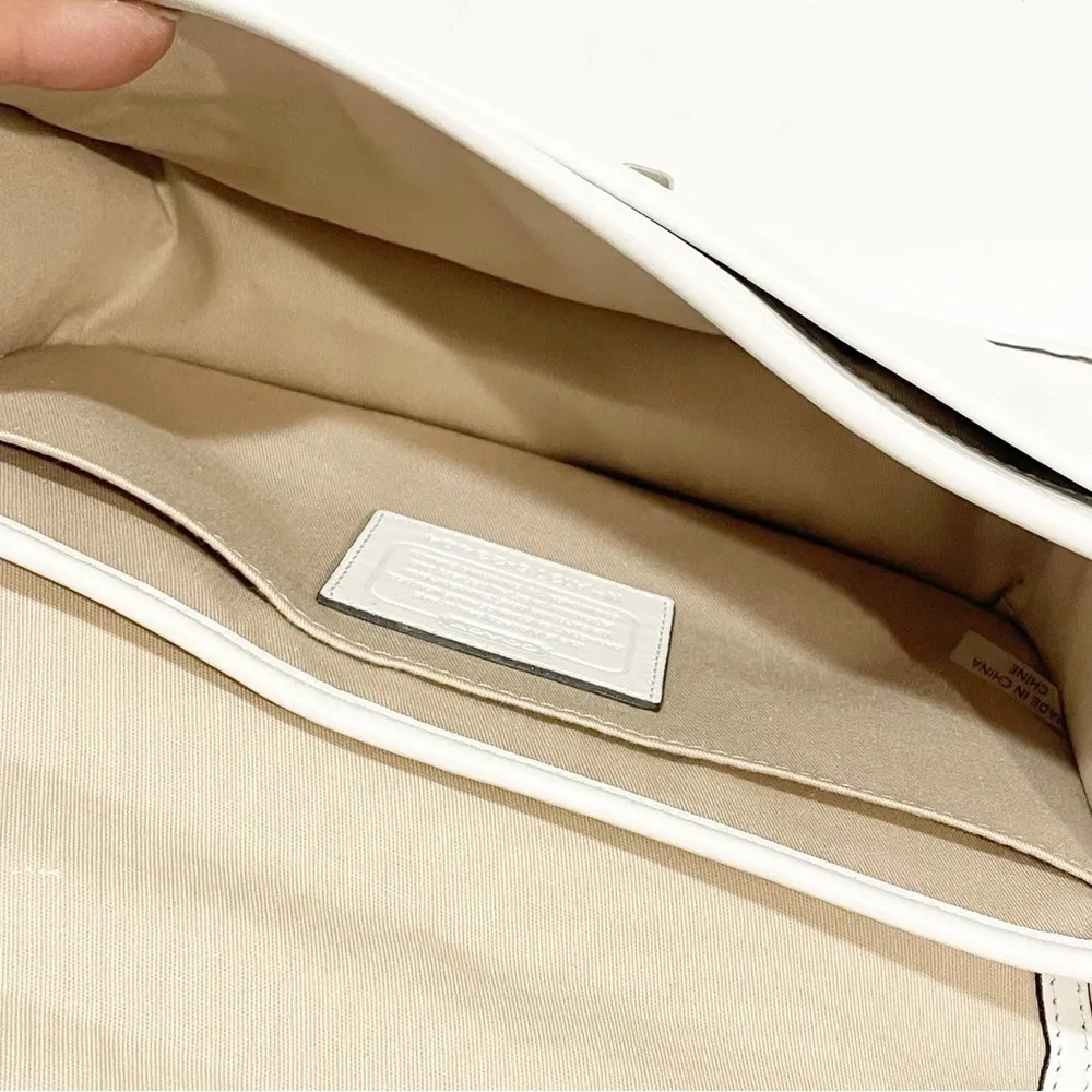 Coach  White Legacy Perforated Leather Penelope Shoulder Bag 23404 - Image 3