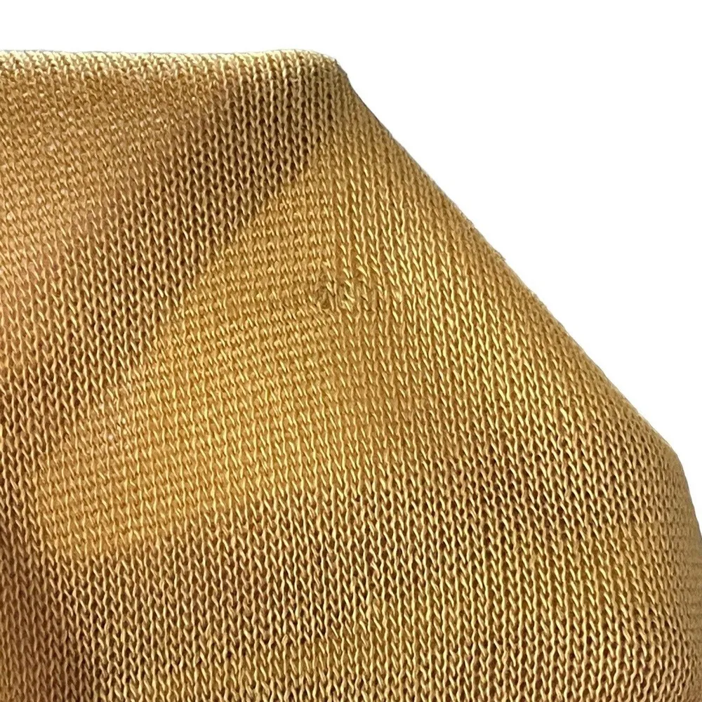 Vince Camuto One Size Cardigan Sweater Open Front Kimono Sleeves Mustard Yellow - Image 6