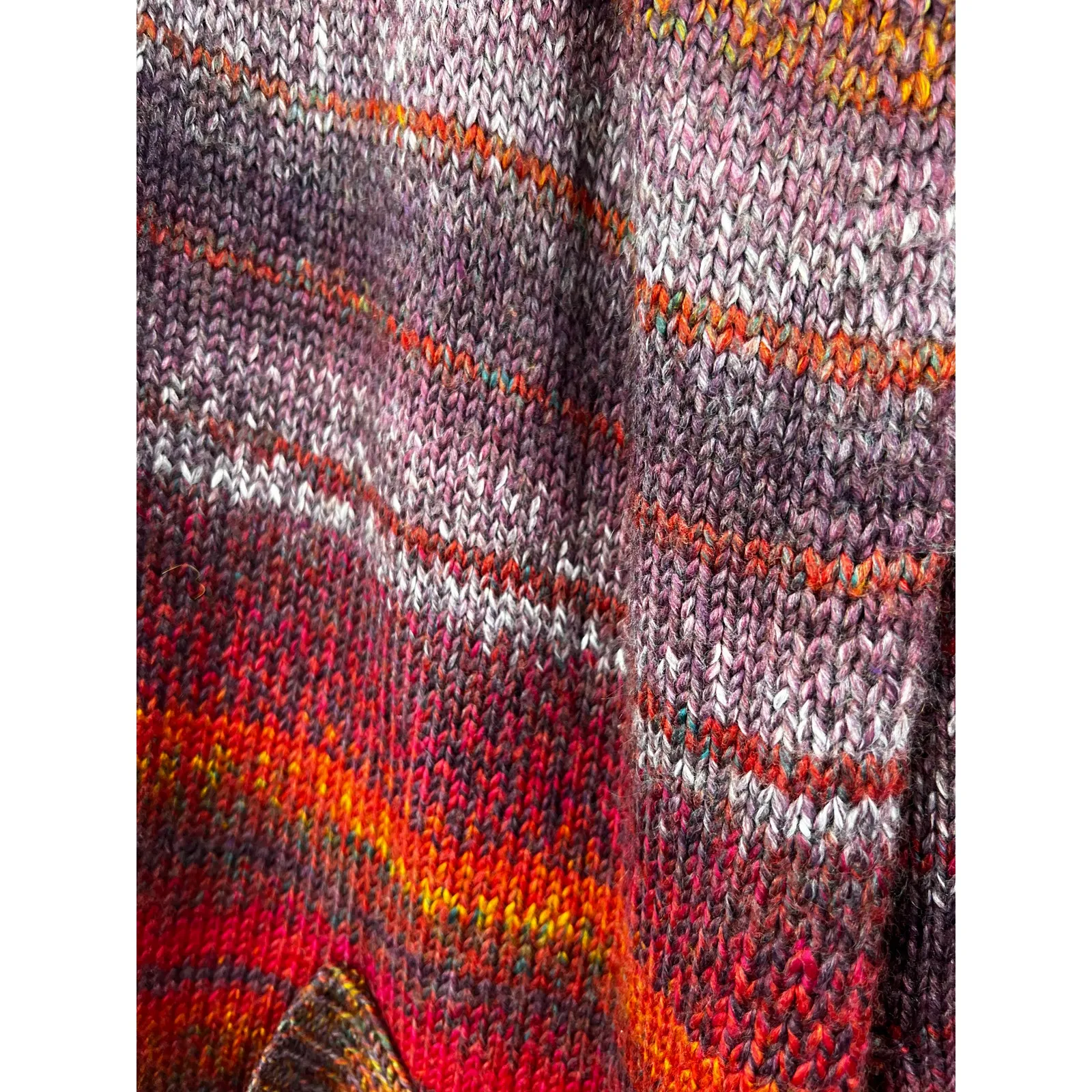 J. Jill Sweater Womens Burgundy Stripe Wool Blend Knit Cardigan‎ Size Small - Image 7