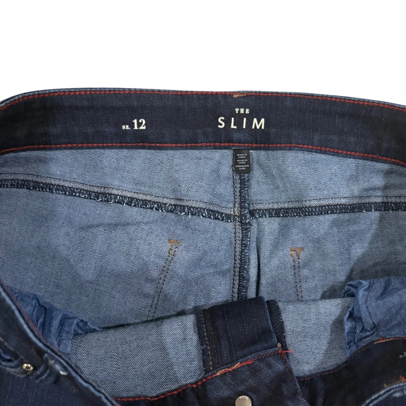 White House Black Market The Slim Dark Wash Denim Jeans Size 12 Women - Image 2