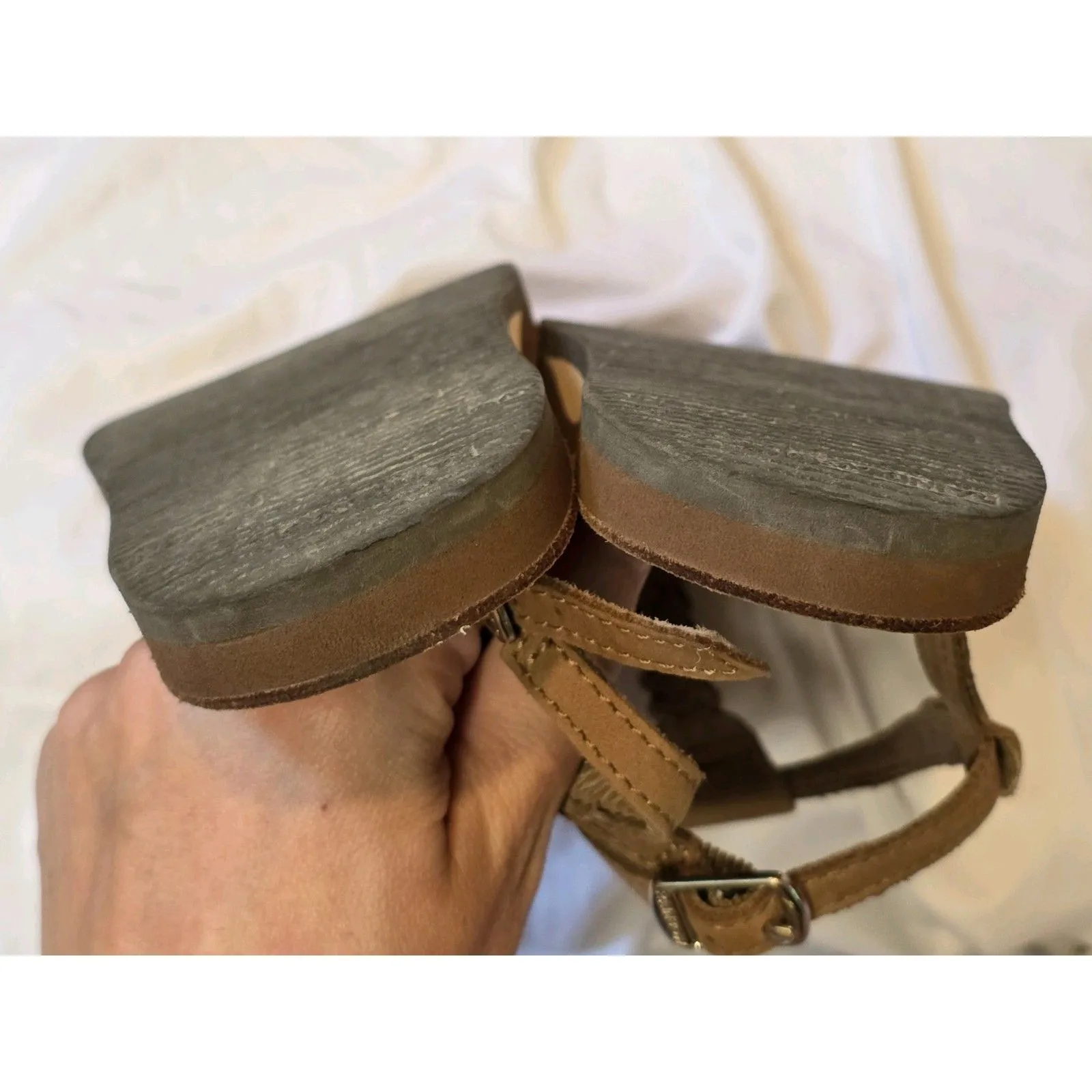 Rainbow T Street Leather Women’s Sandals Lightly Worn Size 9 Boho Beachy Travel - Image 9