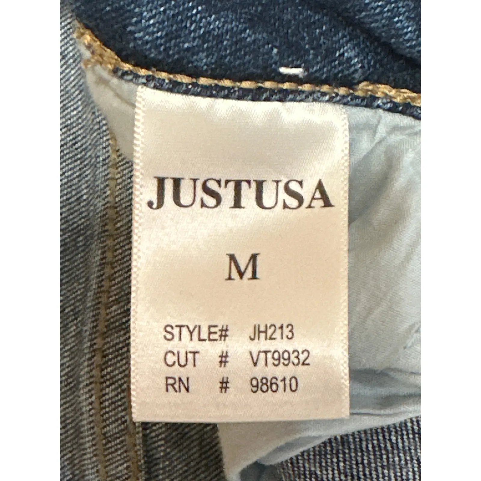 Justusa Women's Blue Mid Rise Frayed Raw Hem Mini Cutoff Denim Jeans Shorts Sz M Size M - Image 5