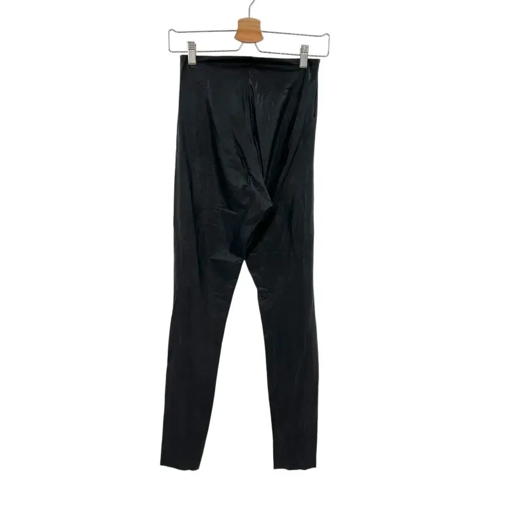 Commando Control‎ Faux Stretch-Leather Leggings In Black Size Medium - Image 7