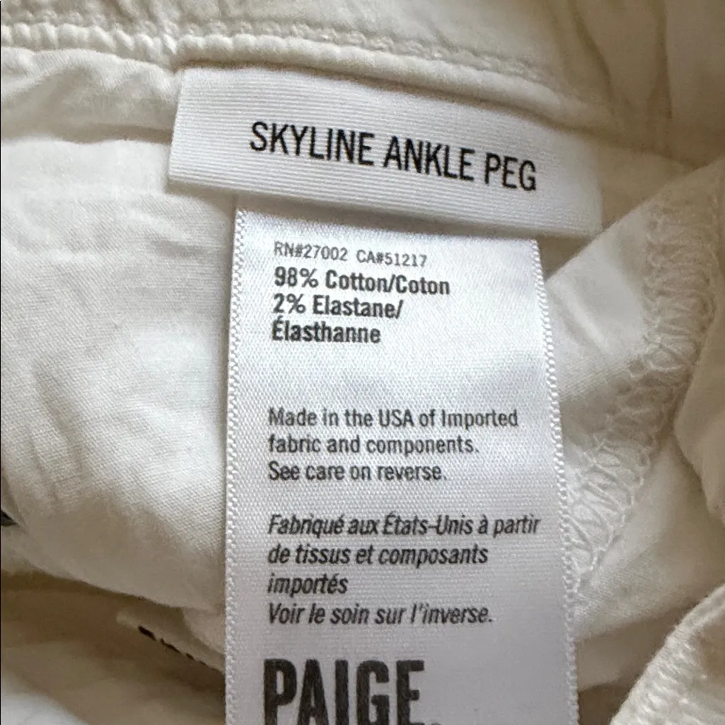 PAIGE Women's Crisp White Skinny Jeans - Image 11