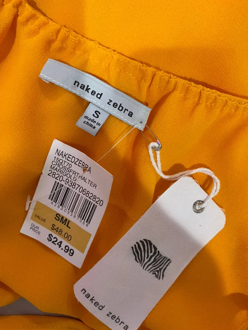 Orange Halter Blouse - Image 5