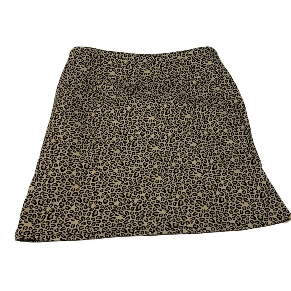 Zara Basic Leopard Animal Print Skirt Size Small S - Image 2