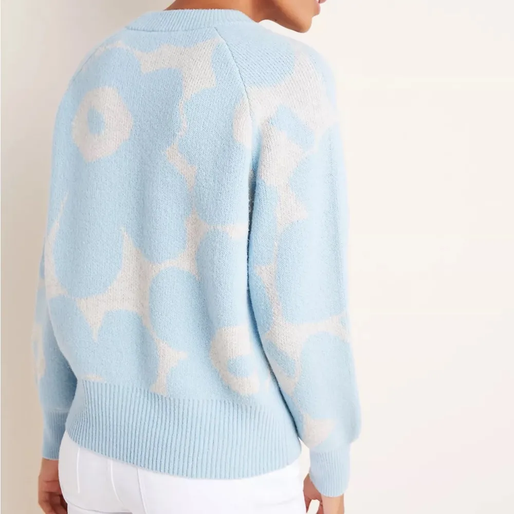 Marimekko Unikko Poppy Sweater Blue Sz M Size M - Image 2