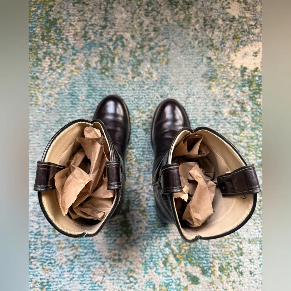 Vintage Laredo dark brown mid western cowboy boots, size 6.5 - Image 6