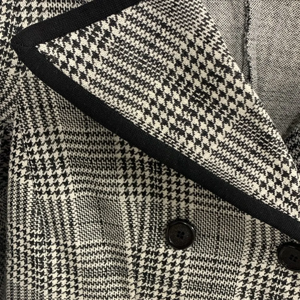 Vintage Butte Knit Wool Blend Black & White Plaid Blazer Size M/L Size L - Image 3