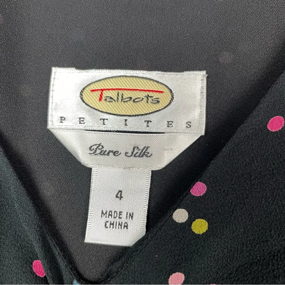 Pure Silk Talbots Polka Dot Multi Color Dress - Image 10