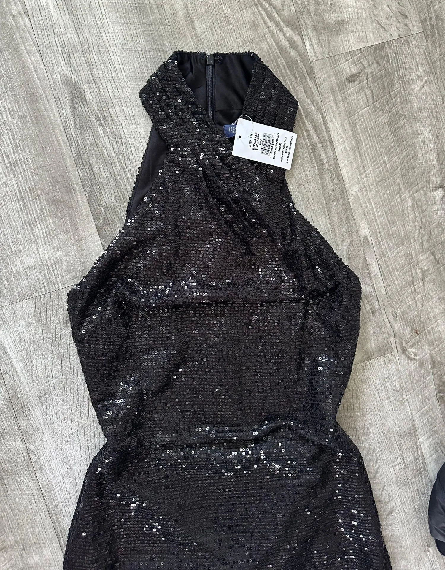 NWT  Sequined Cross Neck Party Cocktail MIDI Dress Size XS - Image 7