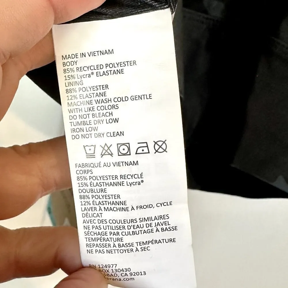 NWT Prana Layna Brami in Black Camo - Size Small - Image 6