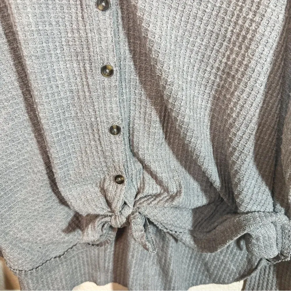 Urban Outfitters Out from Under Jojo Oversized Gray Button Up Thermal - Image 6
