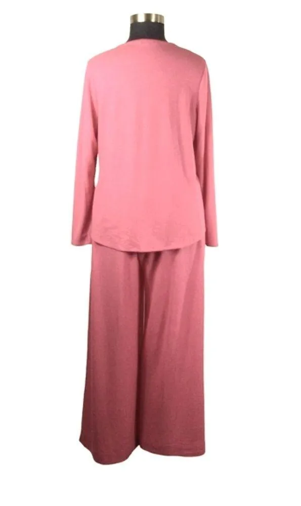 Athleta Wind Down Sleep Waffle Knit Pajama Set in Pink Plus Size Nwot - Image 2