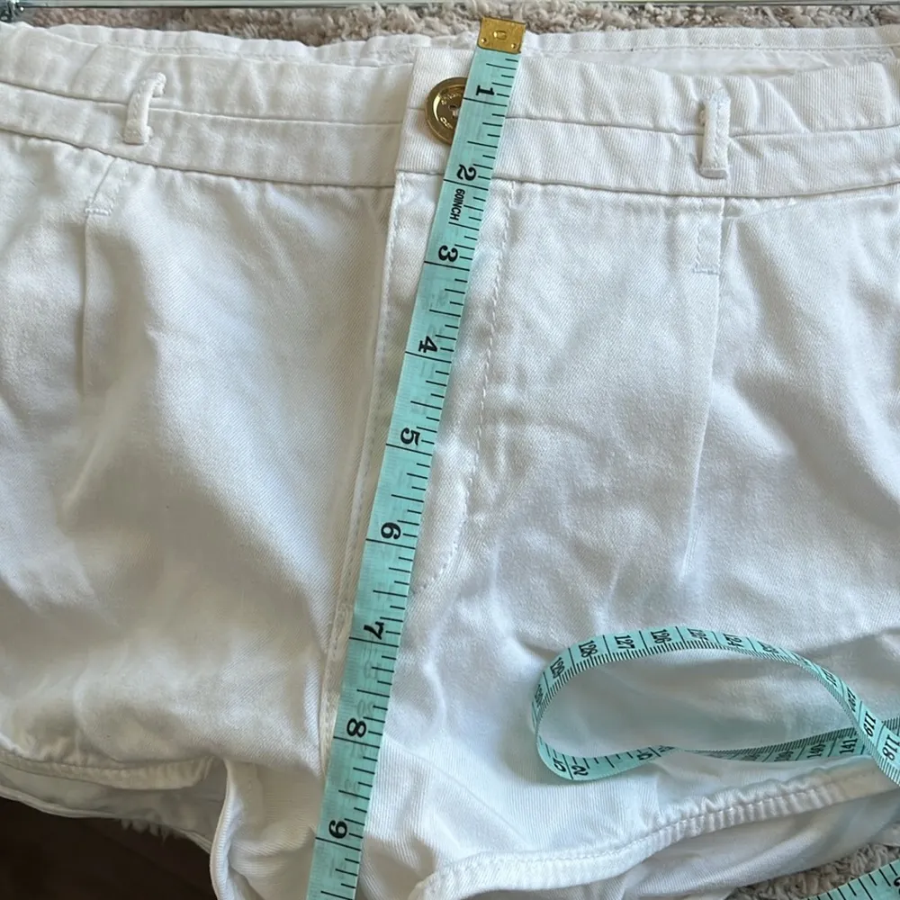 JUICY COUTURE Cotton Twill Pleated Front Relax Casual Short WHITE Comfy … - Image 5