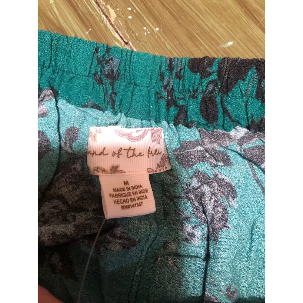 Band of Gypsies NWT Etta Emerald Floral Midi Skirt Size M - Image 4