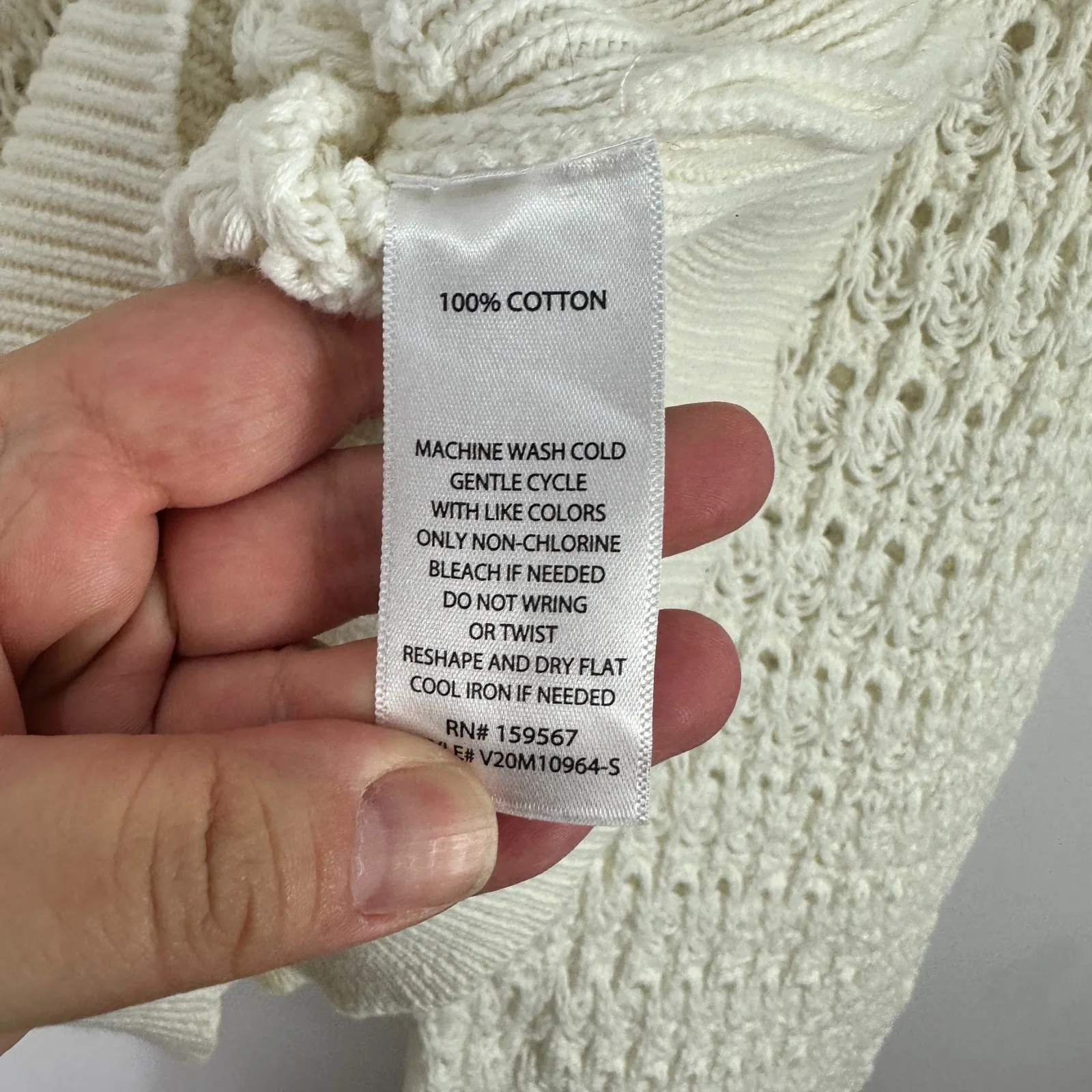 Altard State Sweater Womens M White Crochet Knit Boho Cottagecore Costal Cowgirl - Image 3