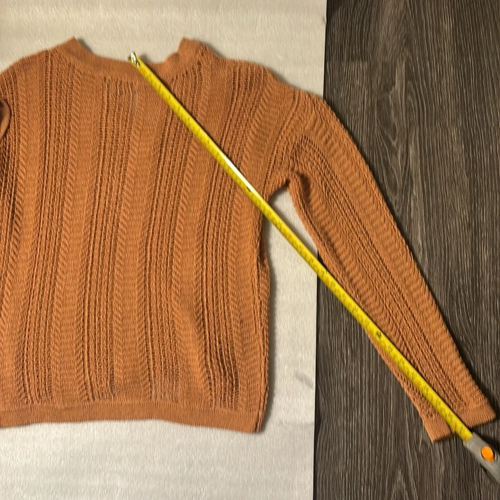 Lulus Knit Long Sleeve Brown Sweater S Cherry Girl Fisherman Cozycore Classicore - Image 9