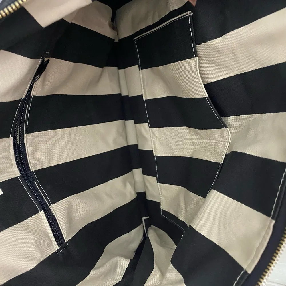 R.Riveter Handbag American Made Mixed Media ADA Tote Black Canvas With Leather - Image 6