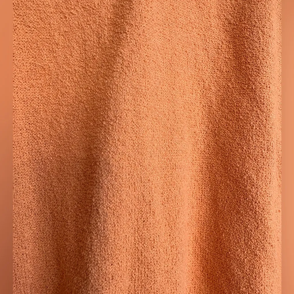 Free People x Revolve Ace top in Peach Pit Cropped with collar Terrycloth sz Med - Image 4