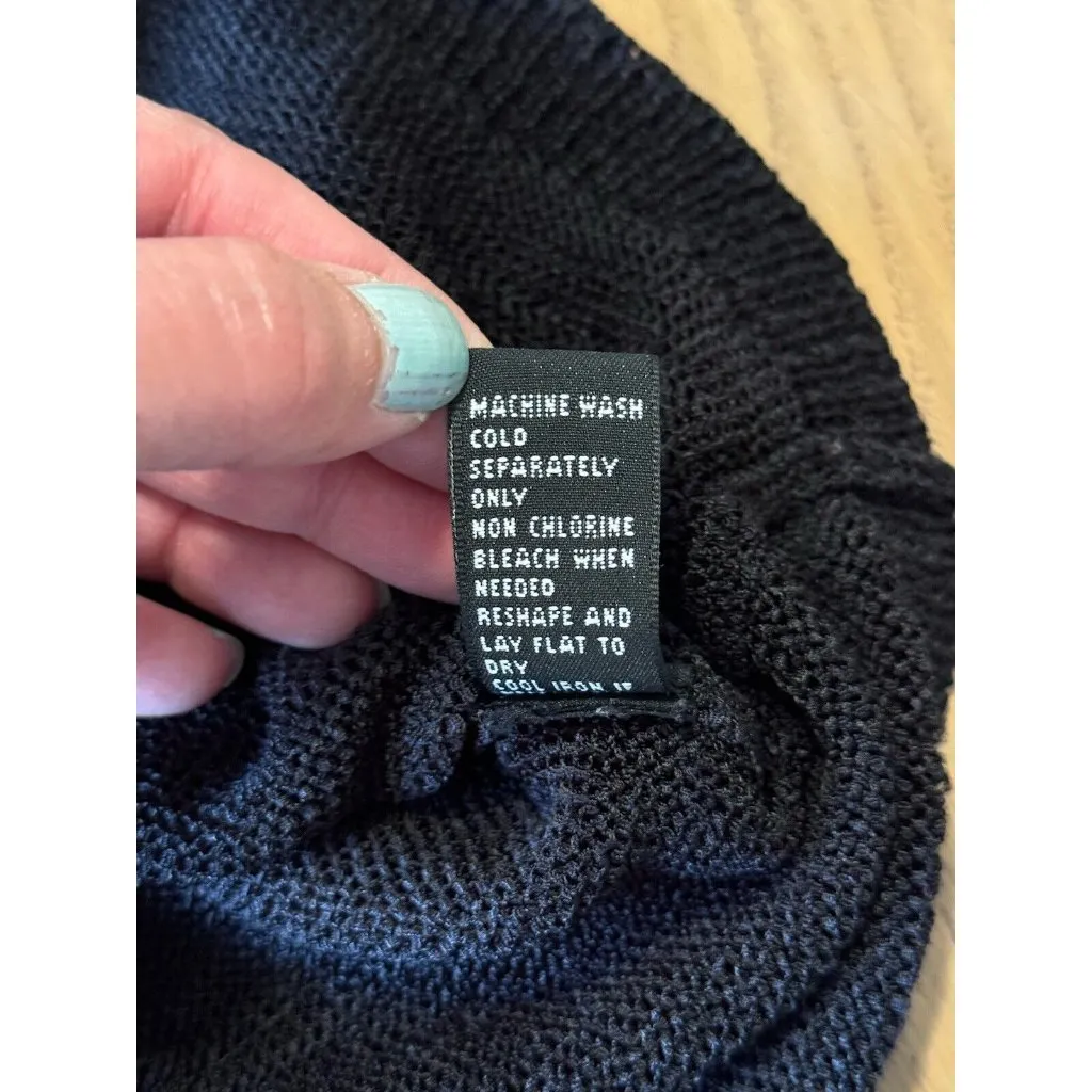 Josephine Chaus Black Sleeveless Lightweight Polyester Blend Sweater Size Large - Image 8