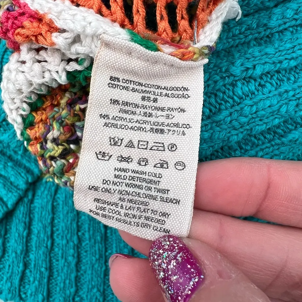 Free People Make Me Happy Cropped Sweater XS - Image 9