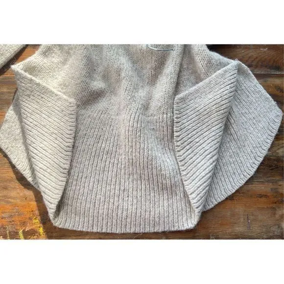 S2 Max Studio Oatmeal Cozy Sweater Size Medium Alpaca Wool‎ Blend - Image 3