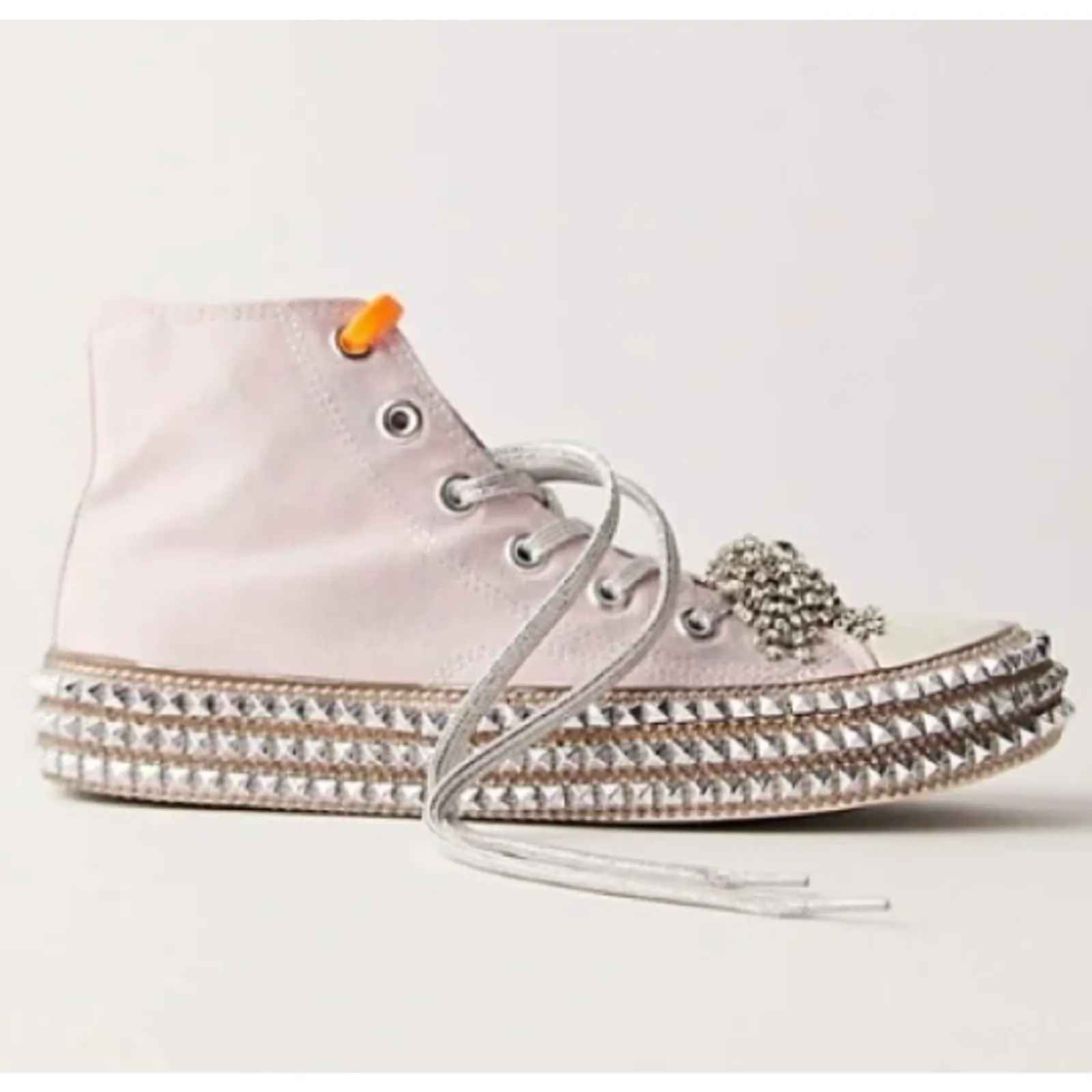 Free People Nan-Ku Couture Cruise Studded High Top Sneaker 37/ 6.5 Mellow Mauve - Image 2