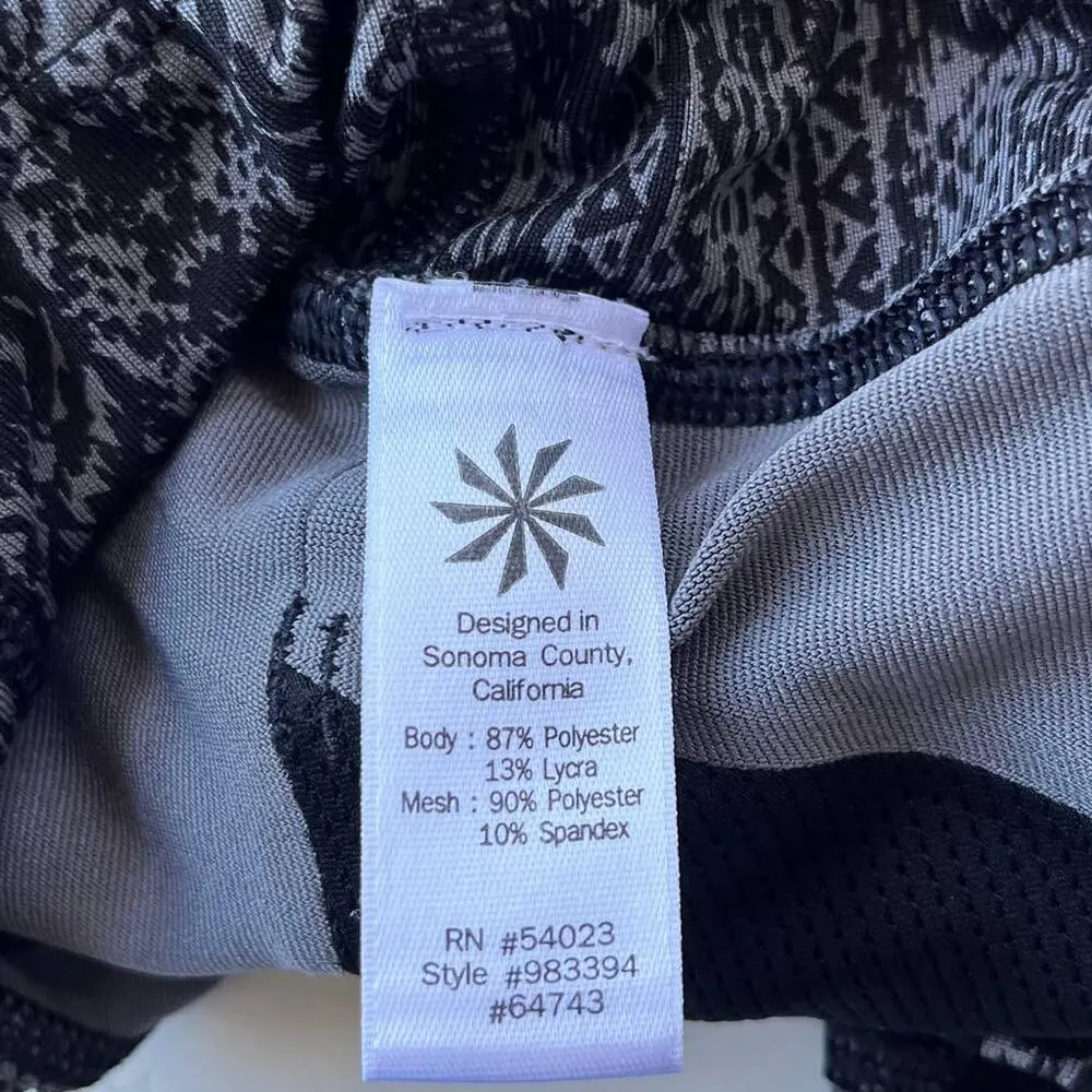 Athleta Prisma Stride Capri Athletic Women Leggings Size Small Black gray 983394 - Image 13