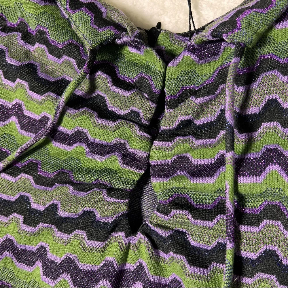 NWT Zara Metallic Geo Stripe Cutout Long Sleeve Mini Dress - Image 6