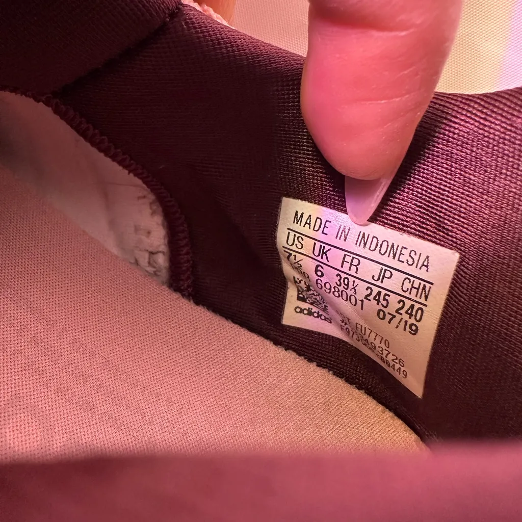 Adidas Blush Pink and Dark Brown Sneakers - Image 7