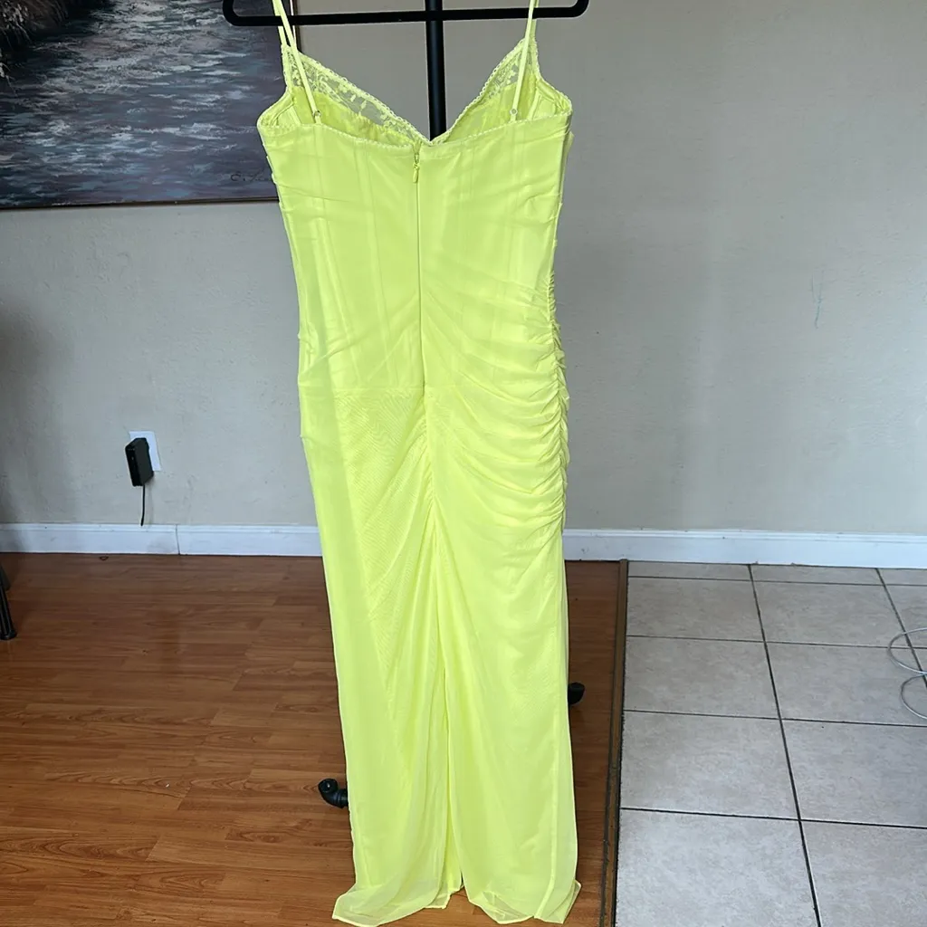 House‎ of CB 'Nalini' Acid Lime Corset Maxi Dress NWOT size L - Image 7