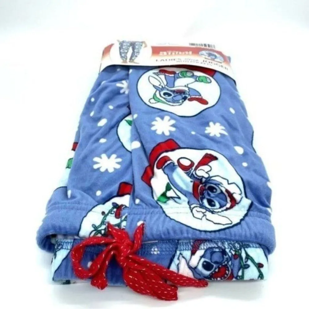 Disney Lilo and Stitch Christmas Holiday Jogger Pajama Pants Women’s Size XL New - Image 5