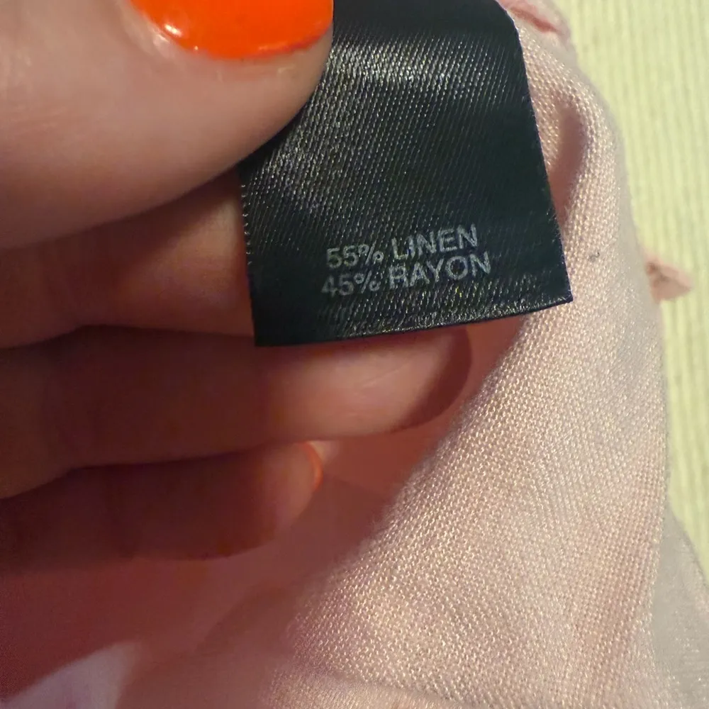 Avenue Pink 3/4 Sleeve Bib Collar Button Down Shirt - Image 5