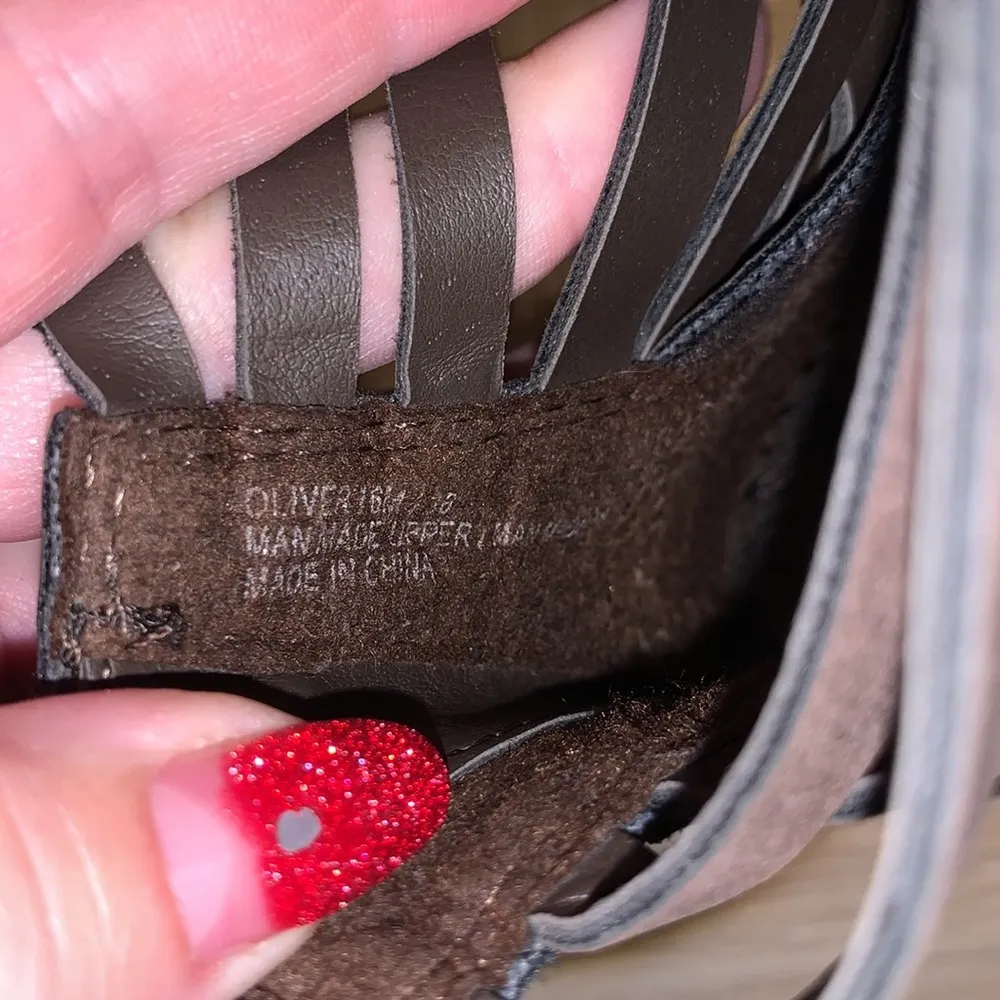 Me Too  Oliver brown strappy faux leather ankle boots - Image 8