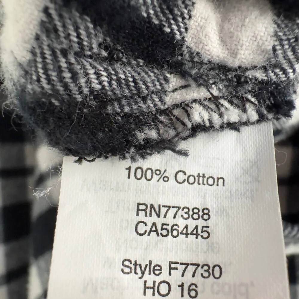 Madewell 100% Cotton Plaid Flannel Shirt Button Down Collar Long Sleeve Fall M - Image 7