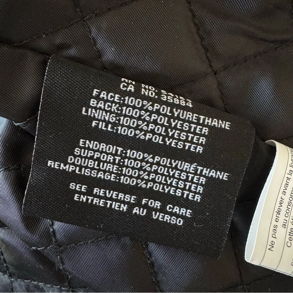 Cole Haan Signature Wing Collar Faux Vegan Leather Jacket Size S - Image 12