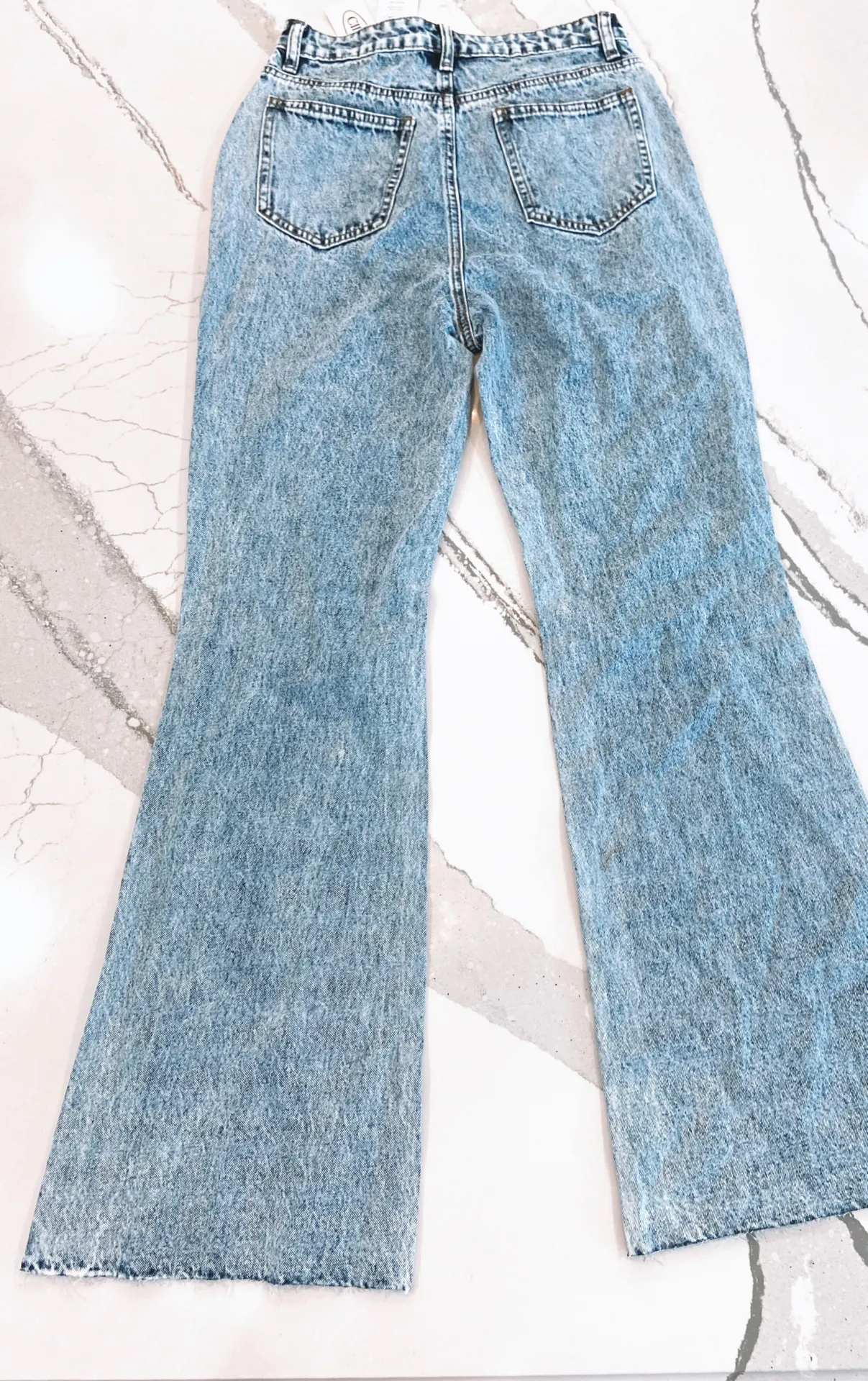 Cider Ripped Flare Bottom Jeans - Image 2