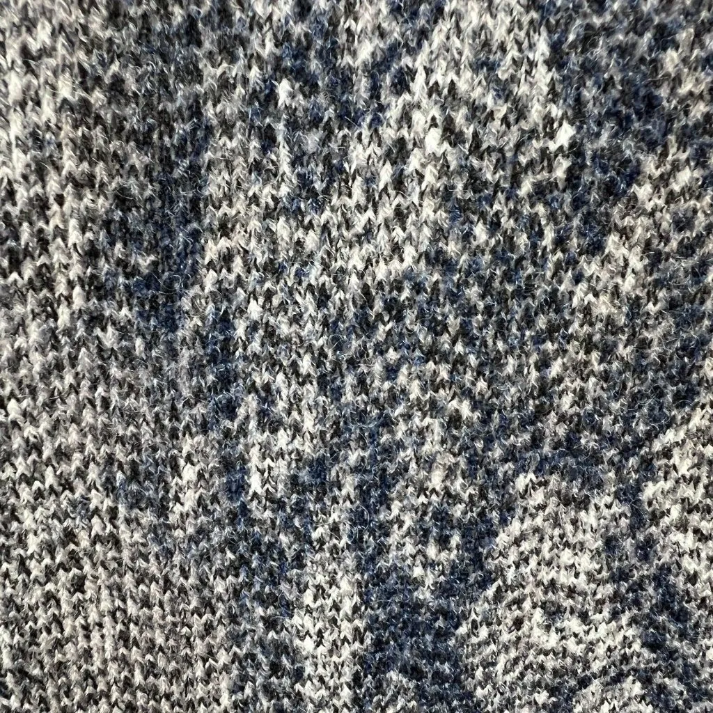 Clara Sun Woo Sweater Womens Small Gray Blue Python Knit Cowl Neck Drop Shoulder - Image 6