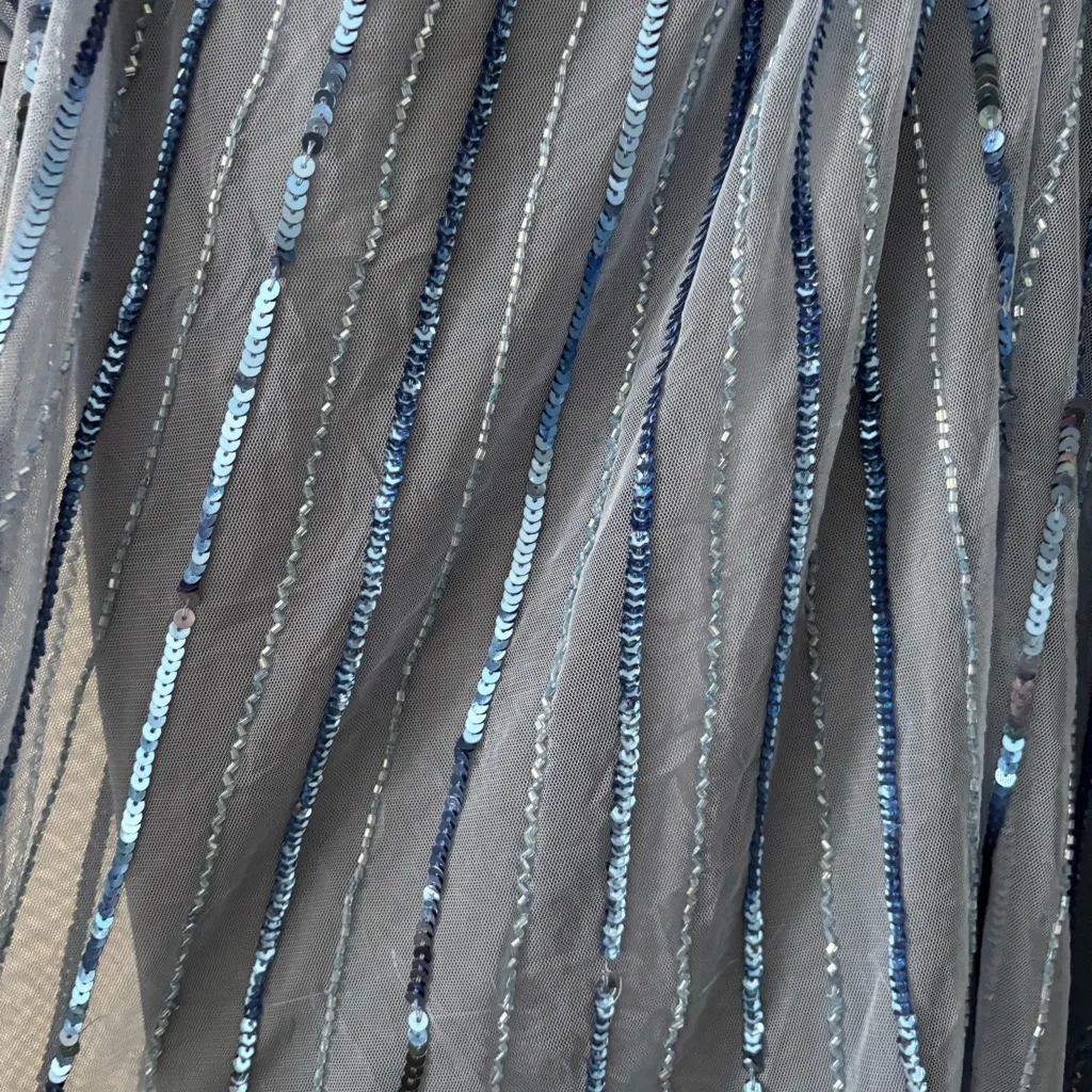 Mac Duggal Beaded Kimono Sleeve V-Neck Dress Periwinkle 14 NWT Black Tie Formal - Image 14