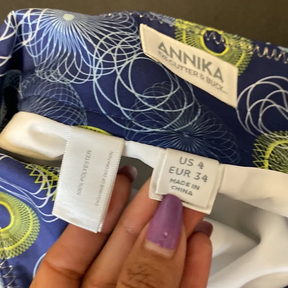 ANNIKA Cutter & Buck Blue GOLF SKORT Skirt w/ Shorts casual hiking Gorpcore - Image 7