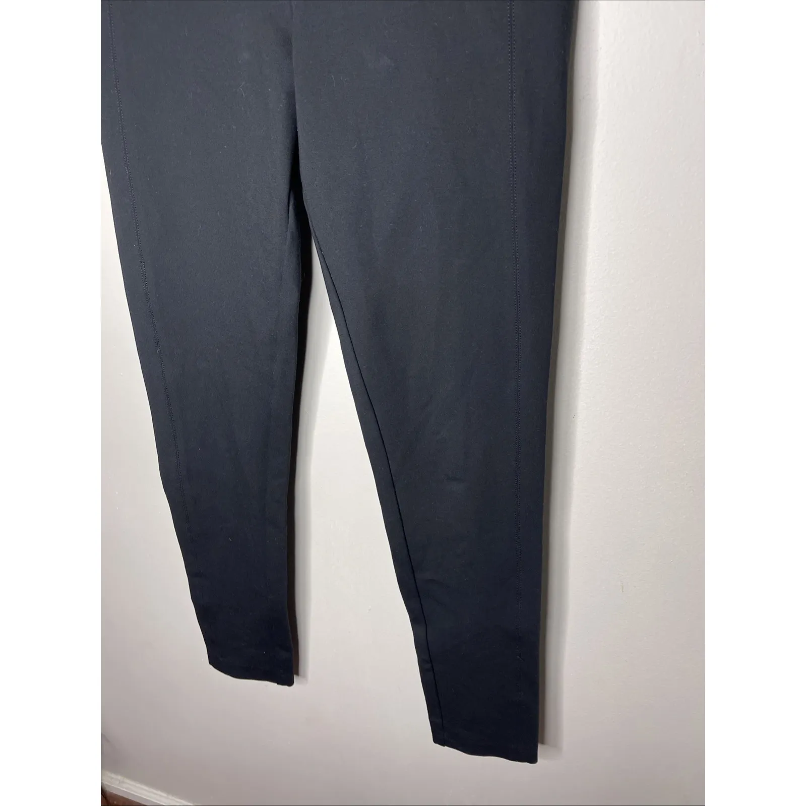 Veronica Beard Black High-Rise Ponte Back Zip Leggings Sz 6 - Image 6