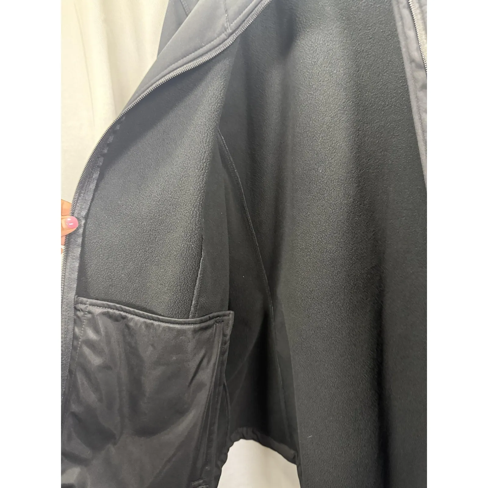 Port Authority  Jacket Womens 2XL Black Soft Shell Full Zip Fleece Lined Pockets - Image 4