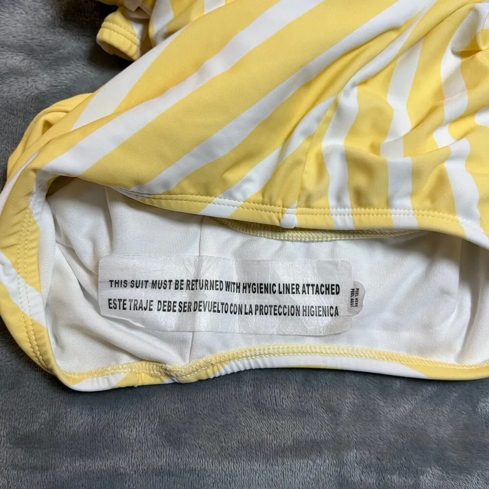 Kona Sol Women's Striped Square Neck One Piece Swimsuit Size Large NEW - Image 11