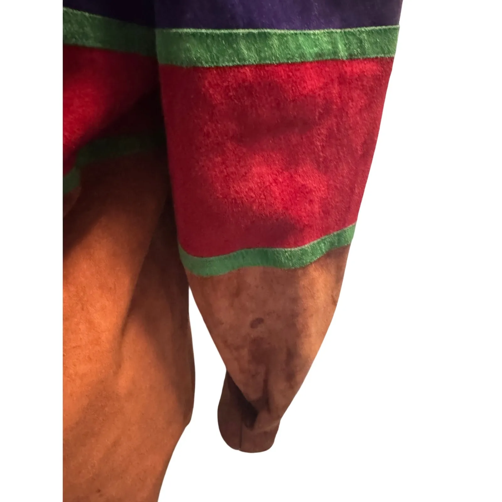 Mario Valentino Made in Italy suede jacket bold color-block Italian 42 (US S-M)a - Image 6